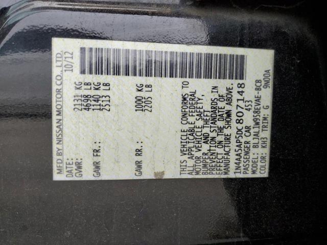 2013 Nissan Maxima S VIN: 1N4AA5AP5DC807148 Lot: 54788624