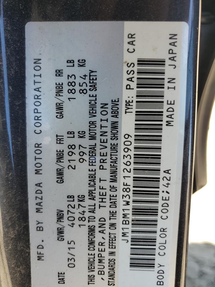 JM1BM1W38F1263909 2015 Mazda 3 Grand Touring