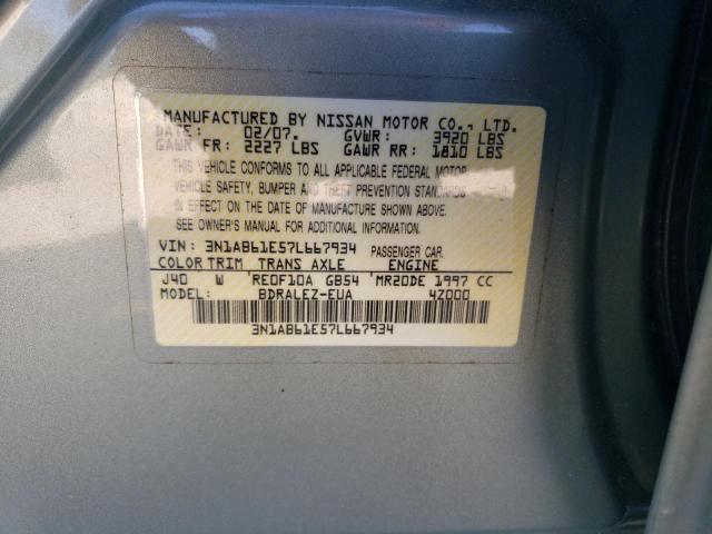 2007 Nissan Sentra 2.0 VIN: 3N1AB61E57L667934 Lot: 55551794