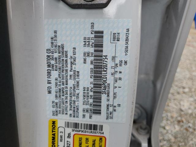 3FA6P0CD1LR207754 Ford Fusion SEL 12