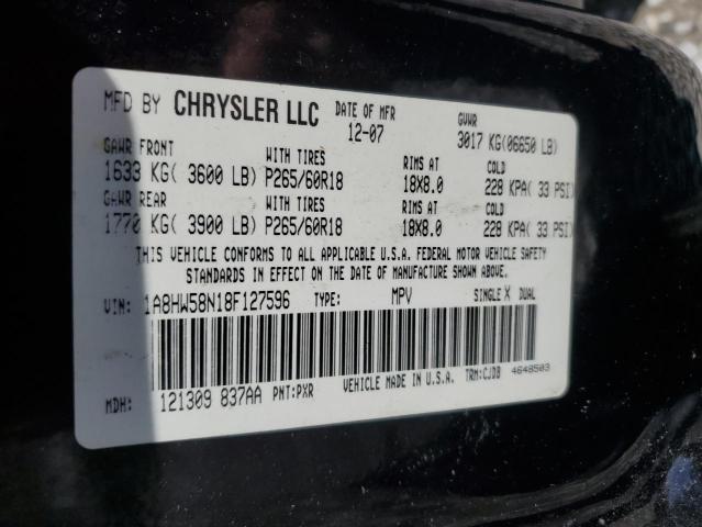 2008 Chrysler Aspen Limited VIN: 1A8HW58N18F127596 Lot: 54879304