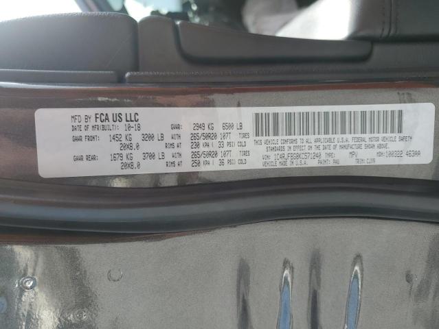 2019 JEEP GRAND CHER - 1C4RJFBG8KC571240