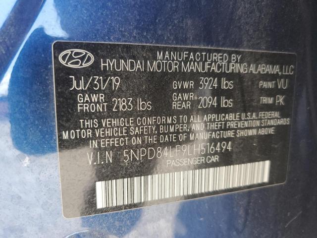 2020 Hyundai Elantra Sel VIN: 5NPD84LF9LH516494 Lot: 54623894