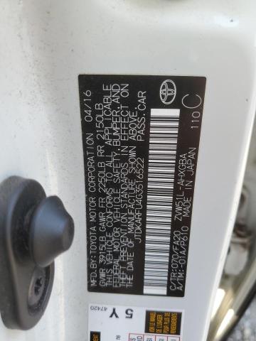 2016 Toyota Prius VIN: JTDKARFU4G3516522 Lot: 56865254