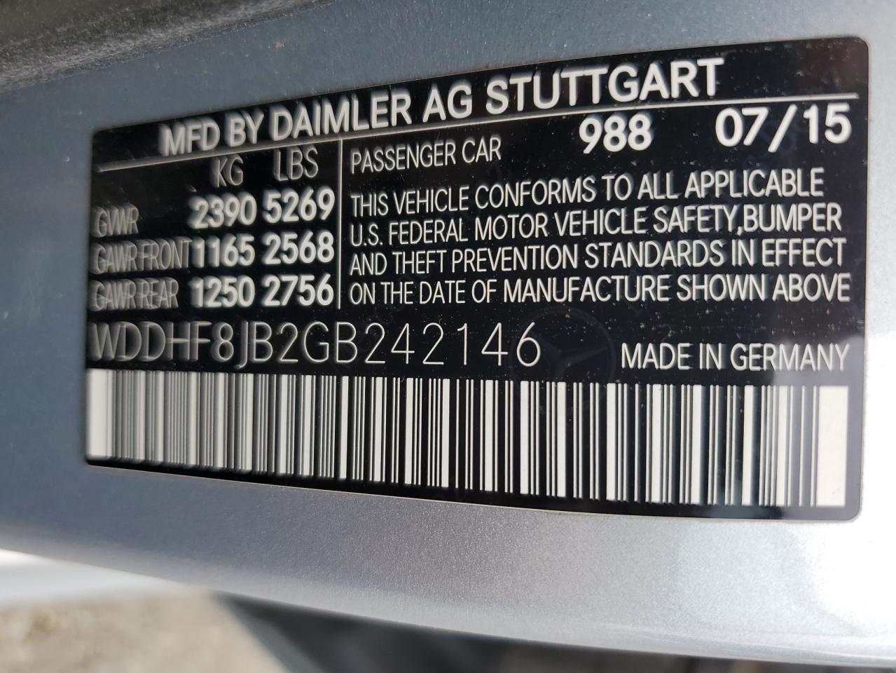 WDDHF8JB2GB242146 2016 Mercedes-Benz E 350 4Matic