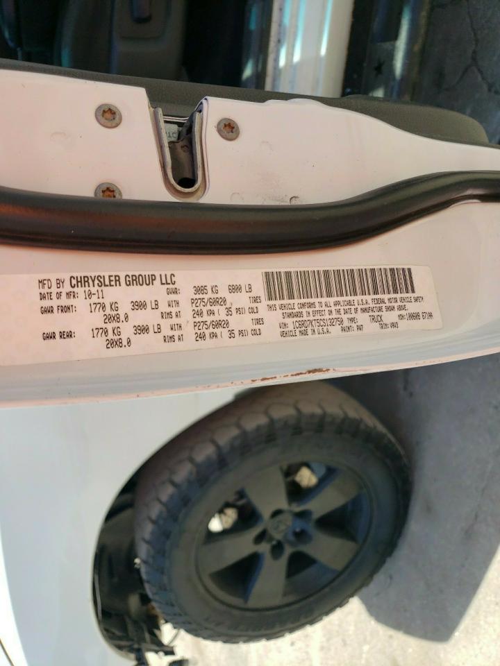 1C6RD7KT5CS132750 2012 Dodge Ram 1500 St