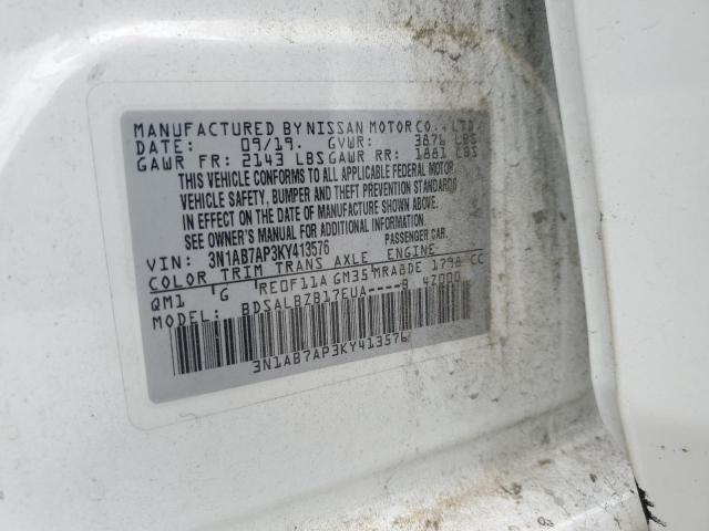 2019 NISSAN SENTRA S - 3N1AB7AP3KY413576