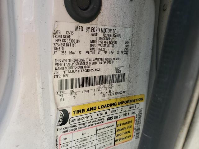 2016 Ford Expedition Xlt VIN: 1FMJU1HT3GEF27102 Lot: 57093534