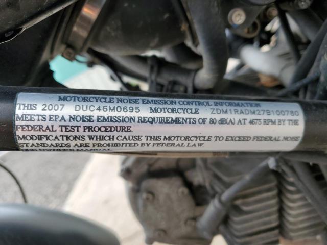 2007 DUCATI MONSTER 69 ZDM1RADM27B100780