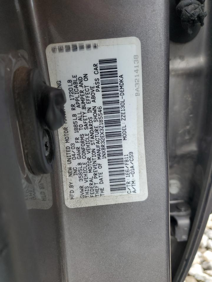 1NXBR32EX3Z185546 2003 Toyota Corolla Ce