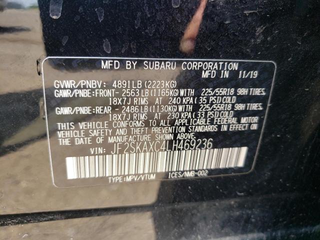2020 Subaru Forester Touring VIN: JF2SKAXC4LH469236 Lot: 55524264