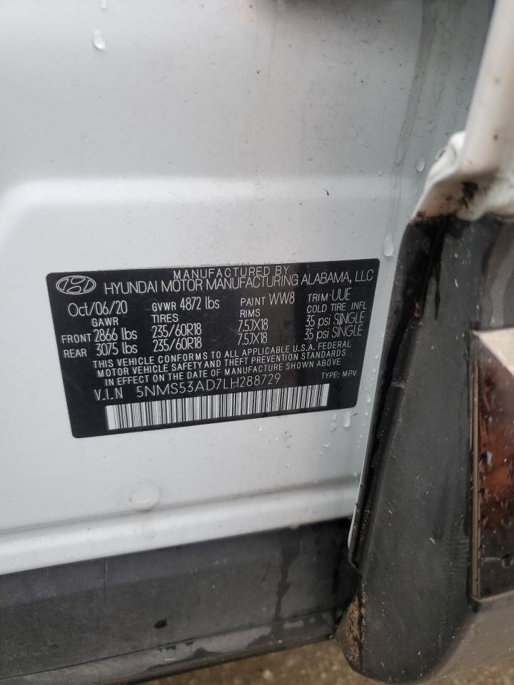 5NMS53AD7LH288729 2020 Hyundai Santa Fe Limited