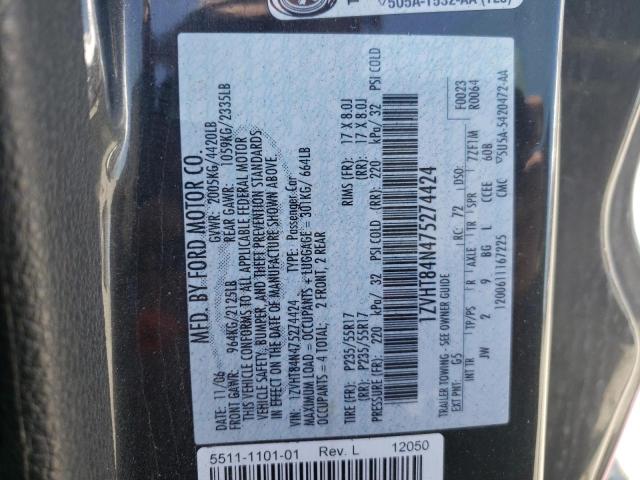 2007 Ford Mustang VIN: 1ZVHT84N475274424 Lot: 56846834