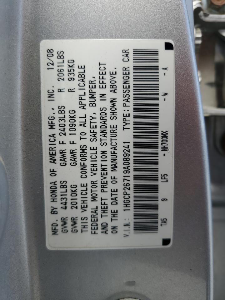 1HGCP26719A089241 2009 Honda Accord Ex