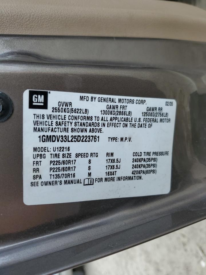 1GMDV33L25D223761 2005 Pontiac Montana Sv6