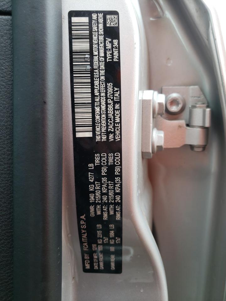 ZACCJABB6JPJ70905 2018 Jeep Renegade Latitude