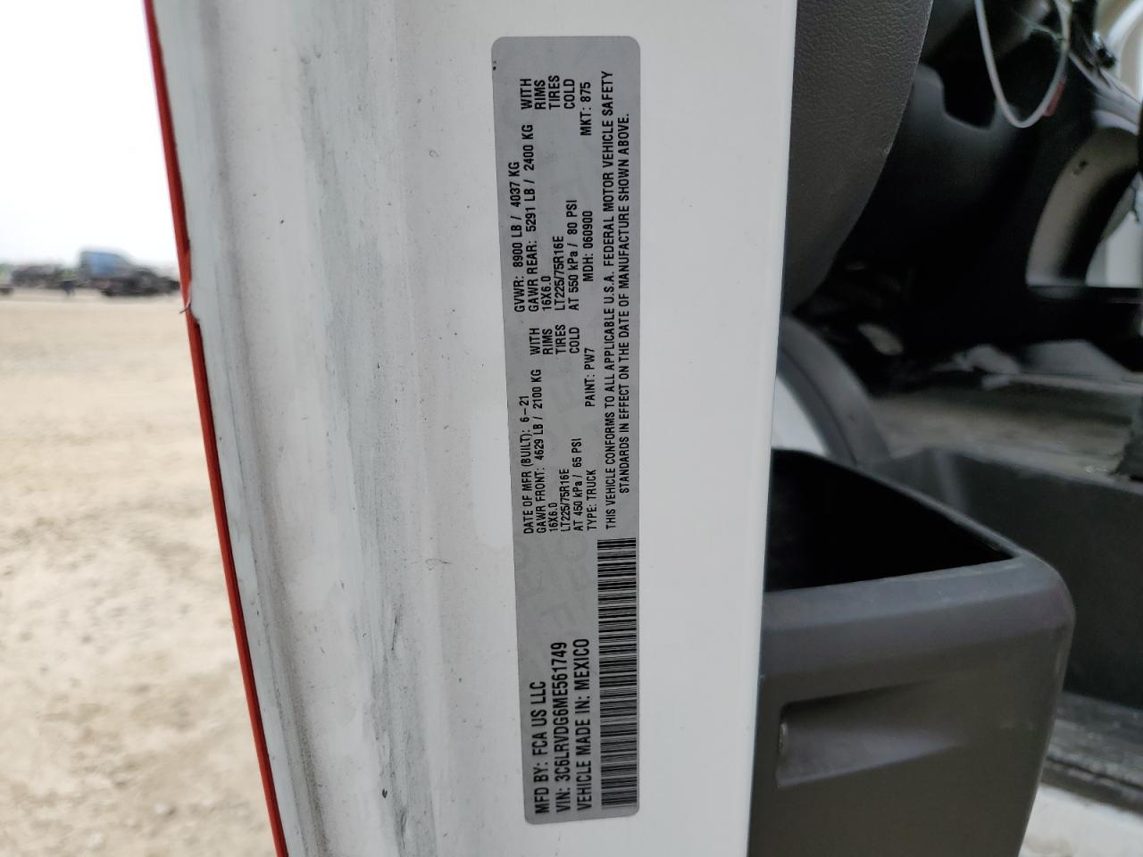 3C6LRVDG6ME561749 2021 Ram Promaster 2500 2500 High