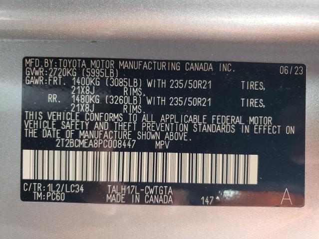 2023 LEXUS RX 500H F 2T2BCMEA8PC008447