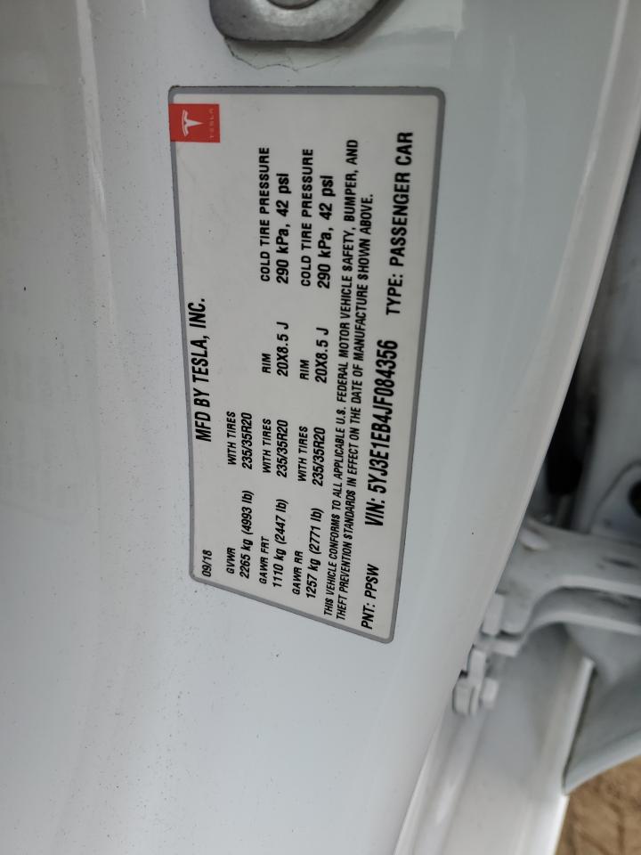 5YJ3E1EB4JF084356 2018 Tesla Model 3