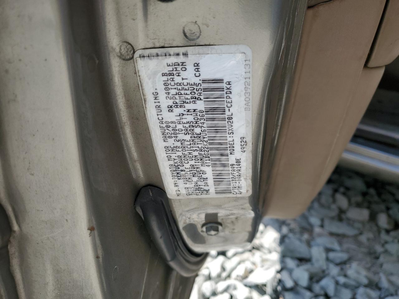 4T1BG22K2YU674360 2000 Toyota Camry Ce