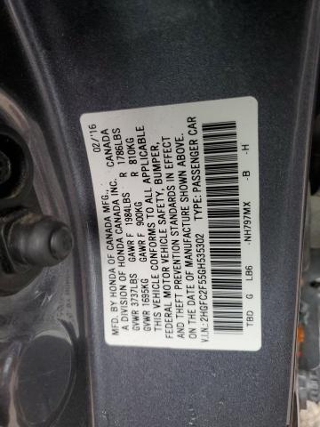 2HGFC2F55GH535302 2016 HONDA CIVIC - Image 13