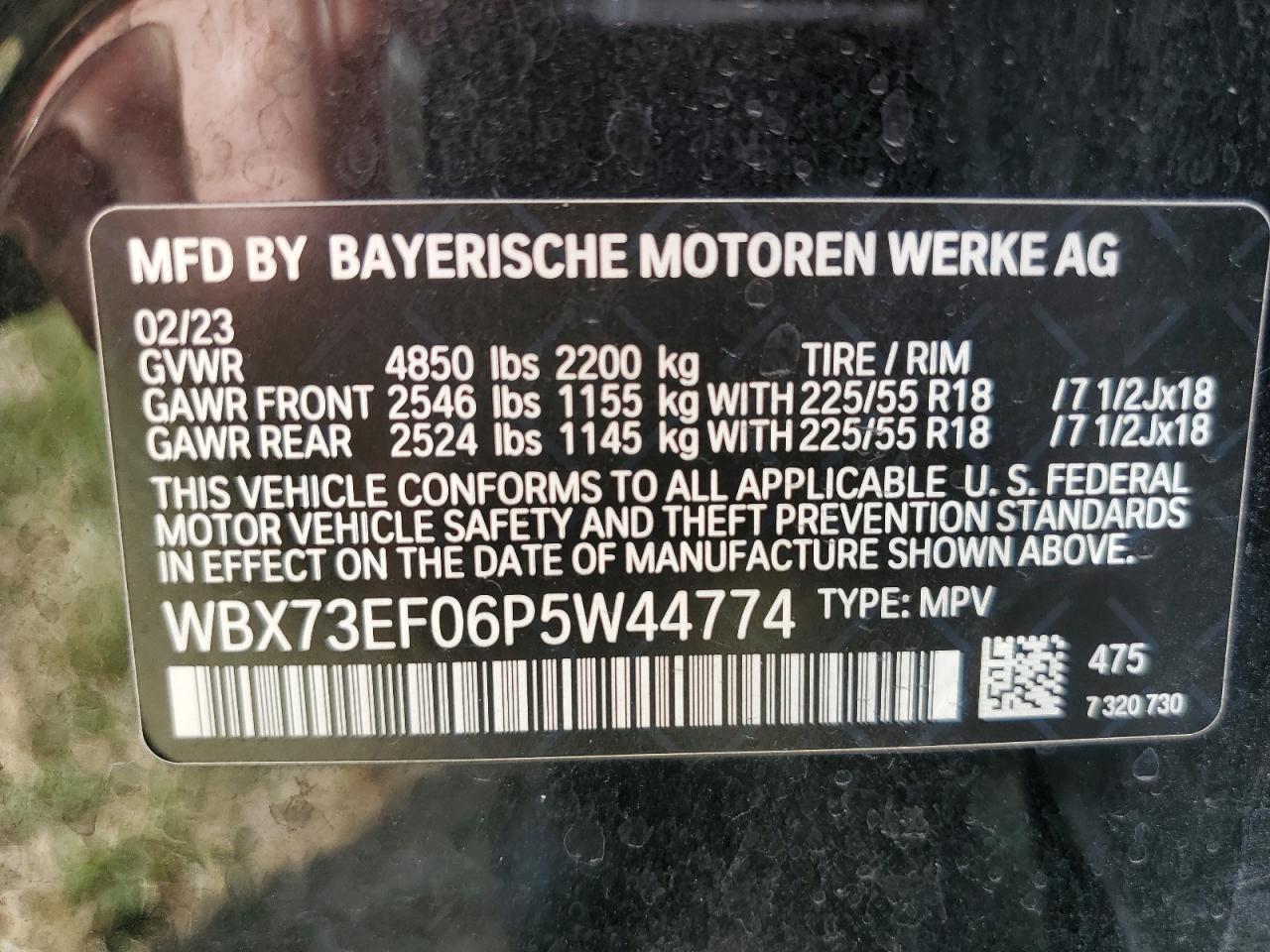 WBX73EF06P5W44774 2023 BMW X1 xDrive28I