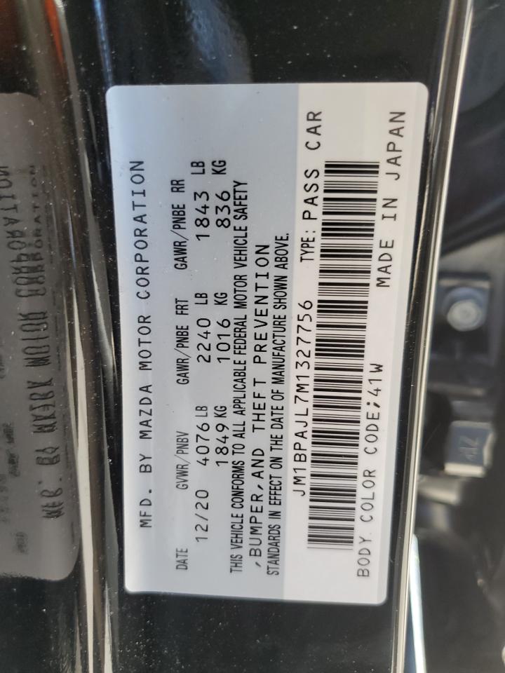 JM1BPAJL7M1327756 2021 Mazda 3