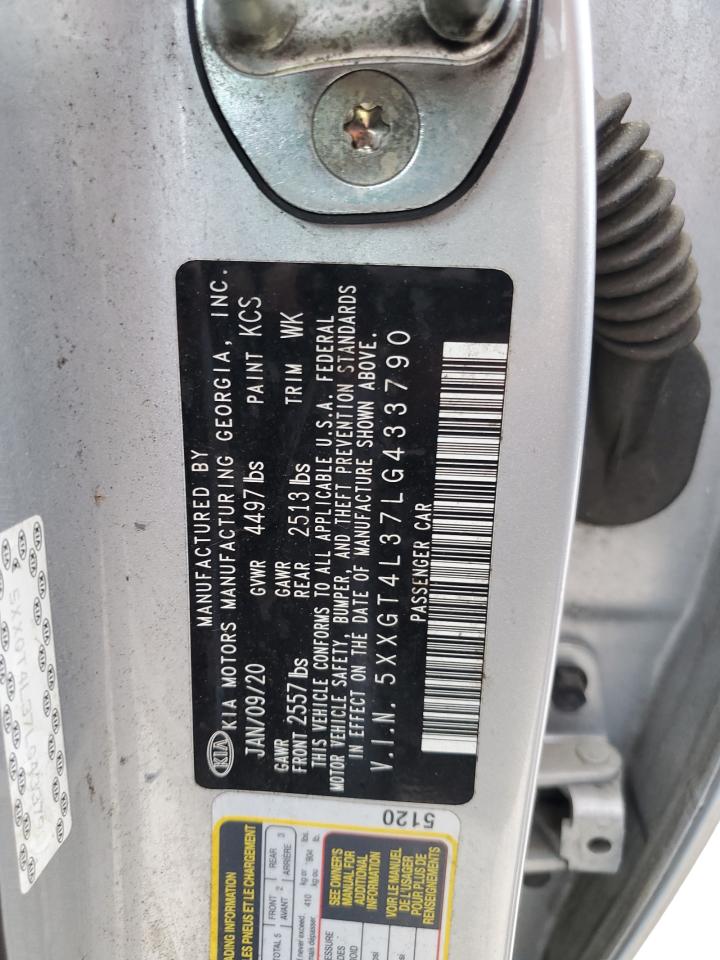 5XXGT4L37LG433790 2020 Kia Optima Lx