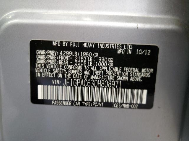 2013 Subaru Impreza Premium VIN: JF1GPAC63DH808971 Lot: 57239244