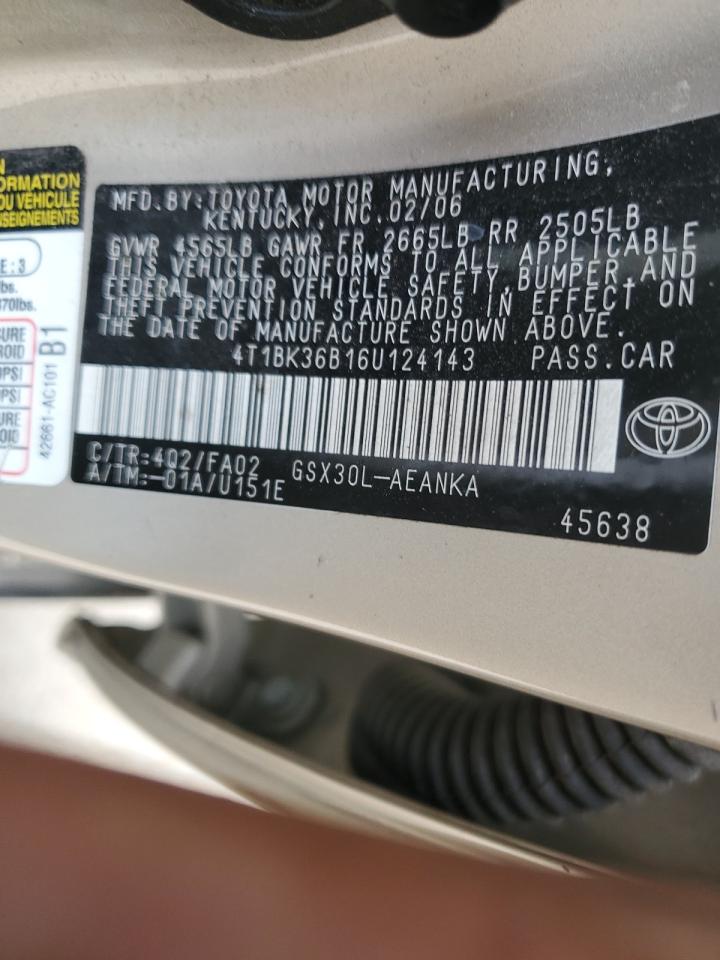 4T1BK36B16U124143 2006 Toyota Avalon Xl