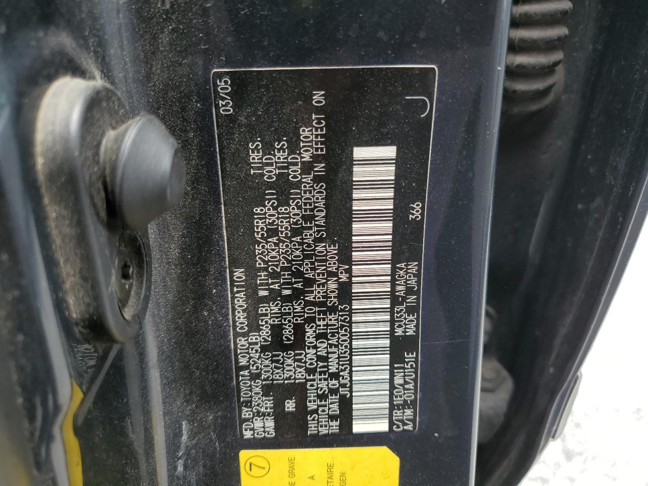 JTJGA31U350057313 2005 Lexus Rx 330