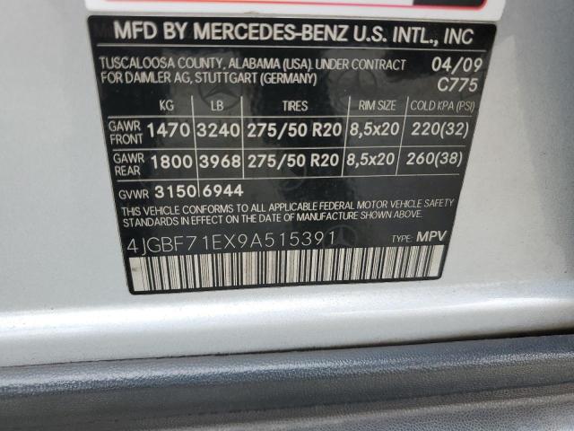 2009 Mercedes-Benz Gl 450 4Matic VIN: 4JGBF71EX9A515391 Lot: 55531564