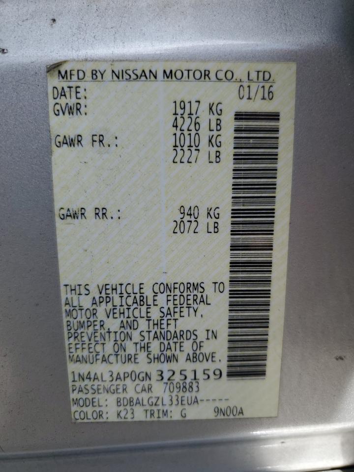 1N4AL3AP0GN325159 2016 Nissan Altima 2.5