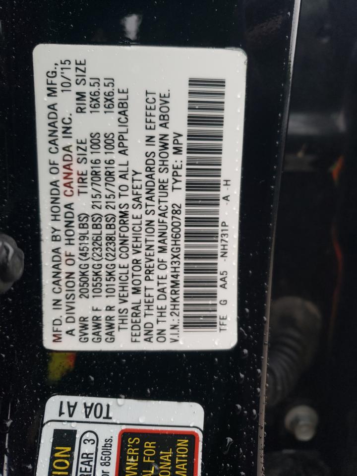 2HKRM4H3XGH600782 2016 Honda Cr-V Lx