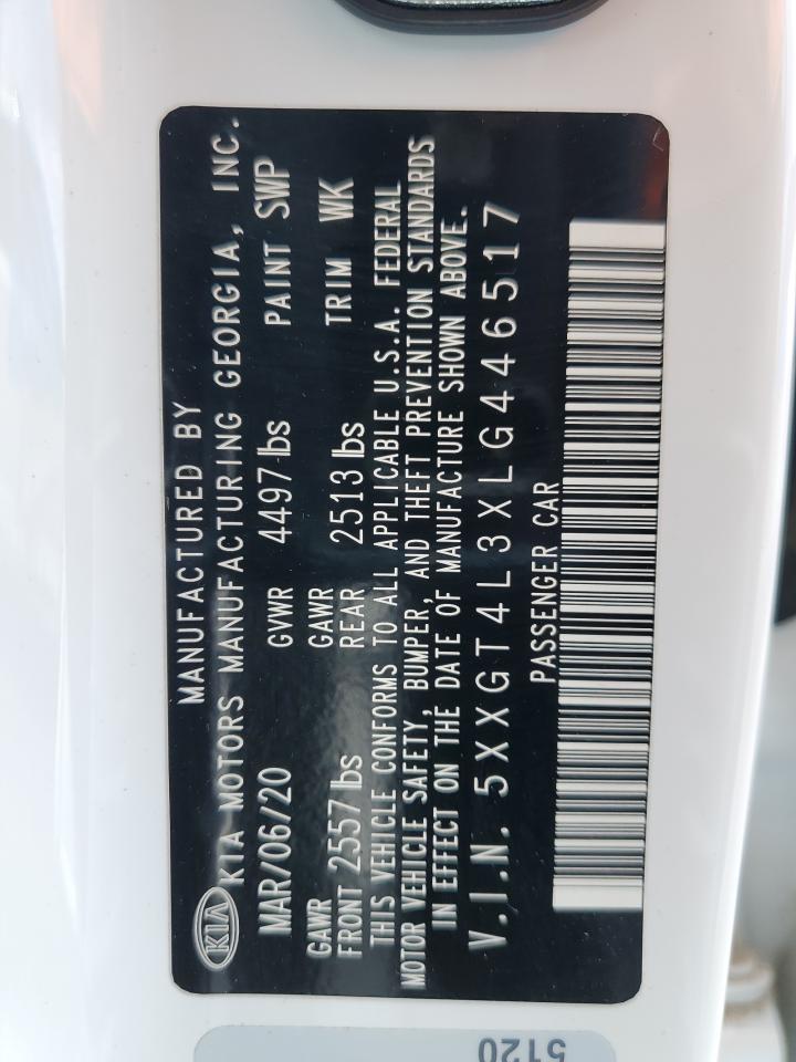 5XXGT4L3XLG446517 2020 Kia Optima Lx