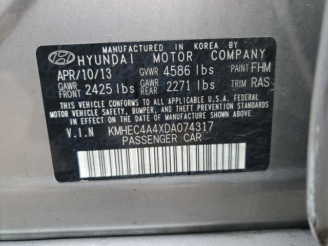 2013 Hyundai Sonata Hybrid VIN: KMHEC4A4XDA074317 Lot: 54536514