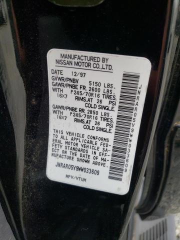 1998 Infiniti Qx4 VIN: JNRAR05Y9WW033609 Lot: 53696134