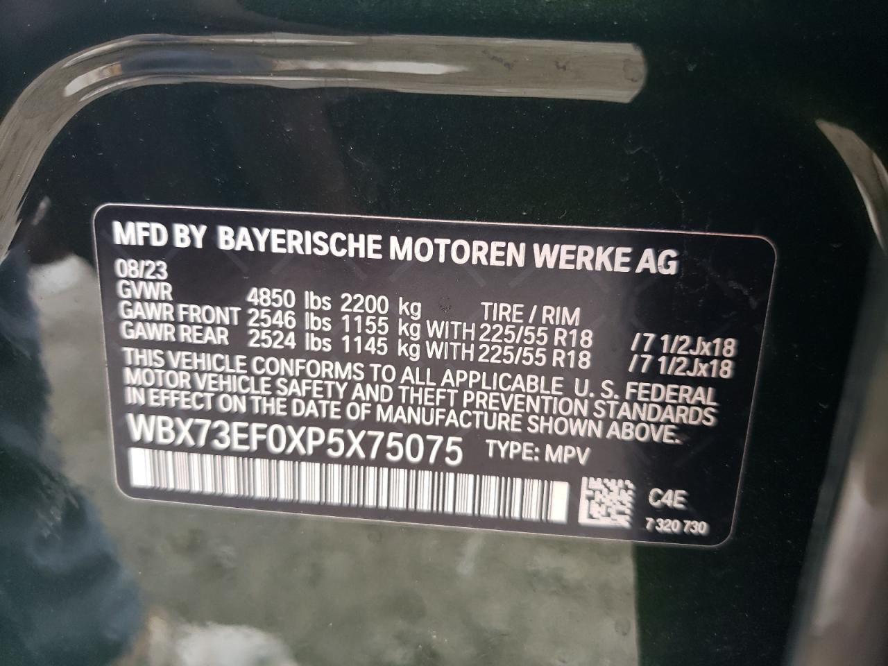 WBX73EF0XP5X75075 2023 BMW X1 xDrive28I