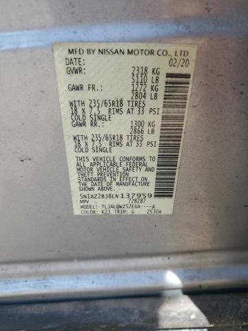 5N1AZ2BJ8LN137959 2020 NISSAN MURANO - Image 13