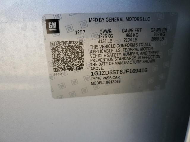 2018 Chevrolet Malibu Lt VIN: 1G1ZD5ST8JF169416 Lot: 54727914