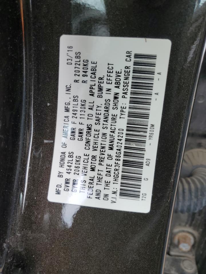 1HGCR3F86GA024200 2016 Honda Accord Exl