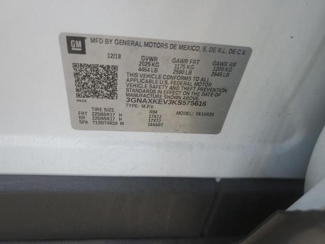 2019 CHEVROLET EQUINOX LT - 3GNAXKEV3KS575616