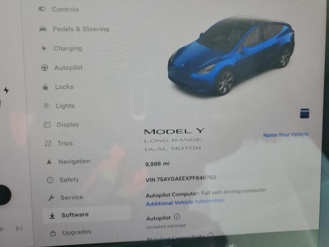 2023 Tesla Model Y VIN: 7SAYGAEEXPF646783 Lot: 54930684