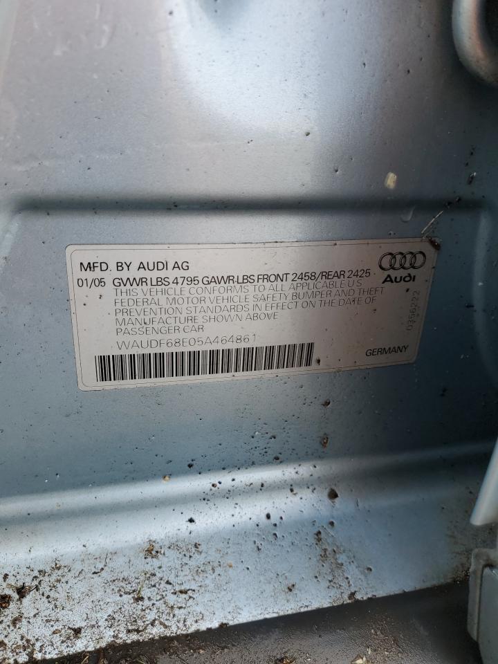 WAUDF68E05A464861 2005 Audi A4 2.0T Quattro
