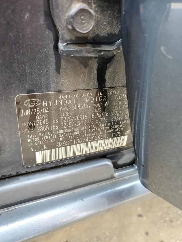 KM8SC13D74U829081 2004 Hyundai Santa Fe Gls