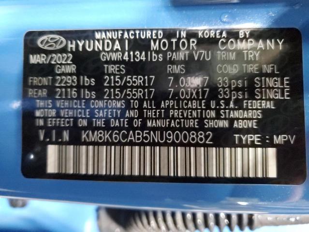 KM8K6CAB5NU900882 Hyundai Kona SEL 13