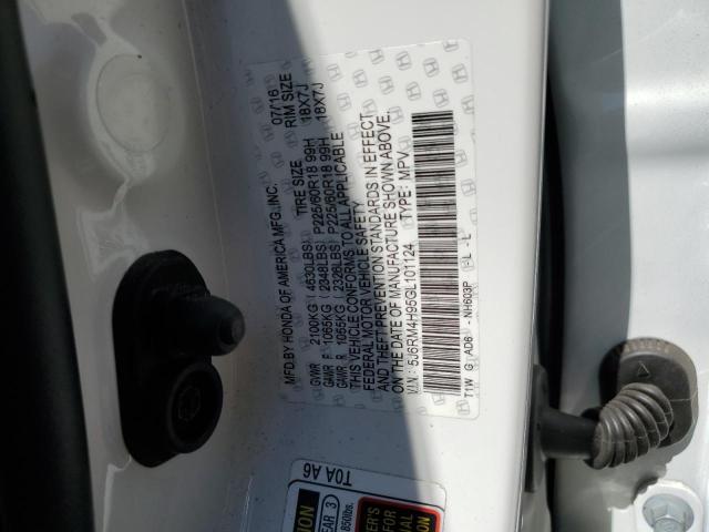 2016 HONDA CR-V TOURI - 5J6RM4H95GL101124