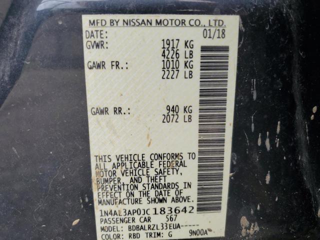 2018 NISSAN ALTIMA 2.5 - 1N4AL3AP0JC183642