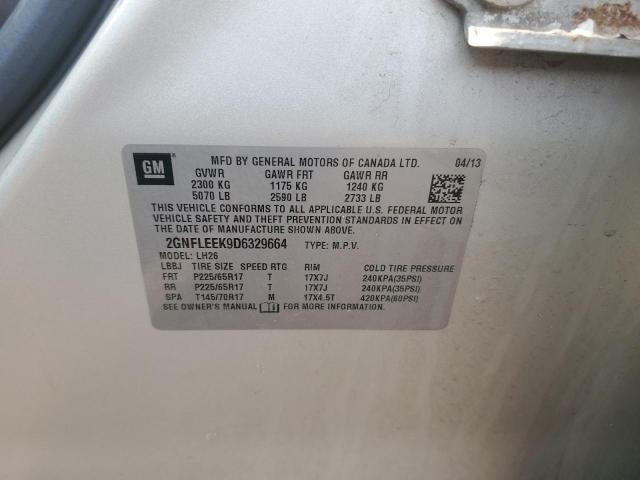 2013 CHEVROLET EQUINOX LT - 2GNFLEEK9D6329664