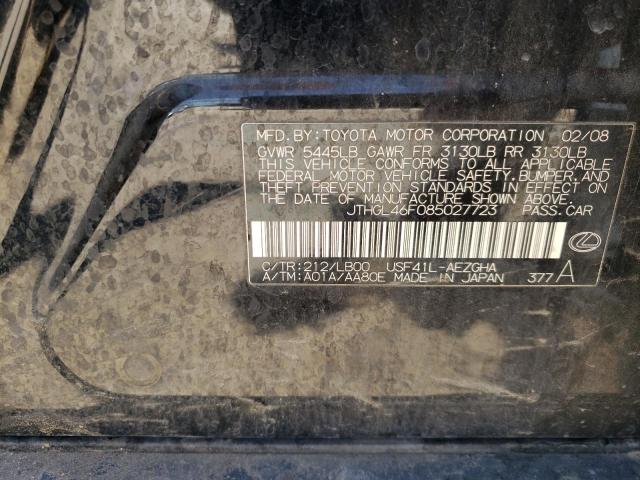 2008 Lexus Ls 460L VIN: JTHGL46F085027723 Lot: 54240734